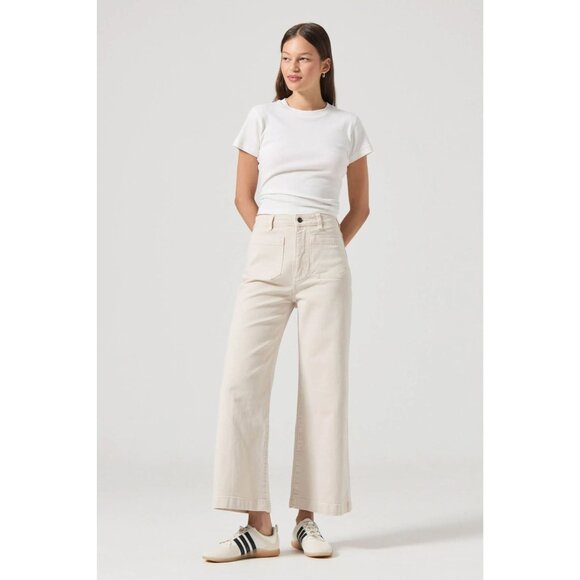 Rolla's Sailor Jean Wide Leg High Rise Comfort Off White Size 26 - Picture 1 of 8